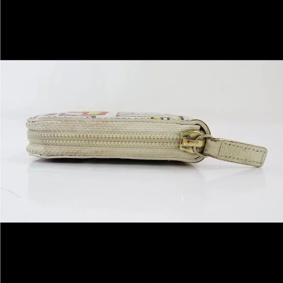 SOLD❤️ FENDI Multicolor Zucca PVC Canvas Long Zippy Wallet White Logo RARE - Picture 6 of 13